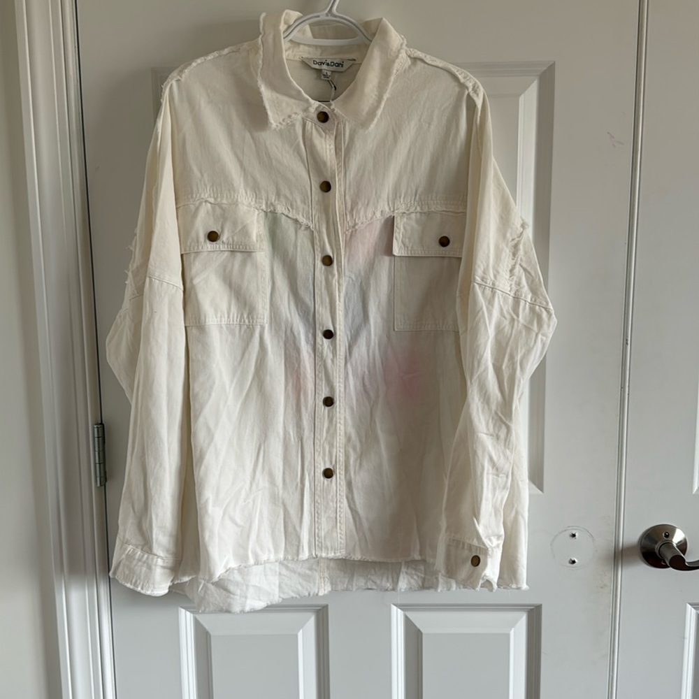 NWT Davi & Dani Rock & Roll Fringe Hem Snap Butto… - image 2